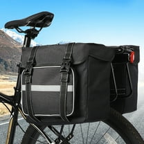 Bicycle Rear Rack Bag - 25L Large Capacity Bike Trunk Bag with Reflective Strips, Anti-Tear Polyester, Stable Hooks & Straps for Commuting, Touring, Shopping