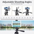 thumbnail image 6 of ZOMEI Professional 1.3M Tripod for TikTok/YouTube/Live Streams with Phone Clip & GoPro Mount, Adjustable Height Ideal for Travel, Outdoor Shooting & Smooth Filming, 6 of 12