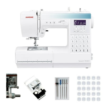 Janome Sewist 780DC Computerized Sewing Machine with Assorted Needle Set, and Accessories