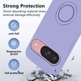 thumbnail image 6 of Compatible with Google Pixel 9 Case with Ring Kickstand Green, Google Pixel 9 Phone Case Silicone Liquid with Soft Microfiber Lining Slim Shockproof Protective Cover (Purple), 6 of 14
