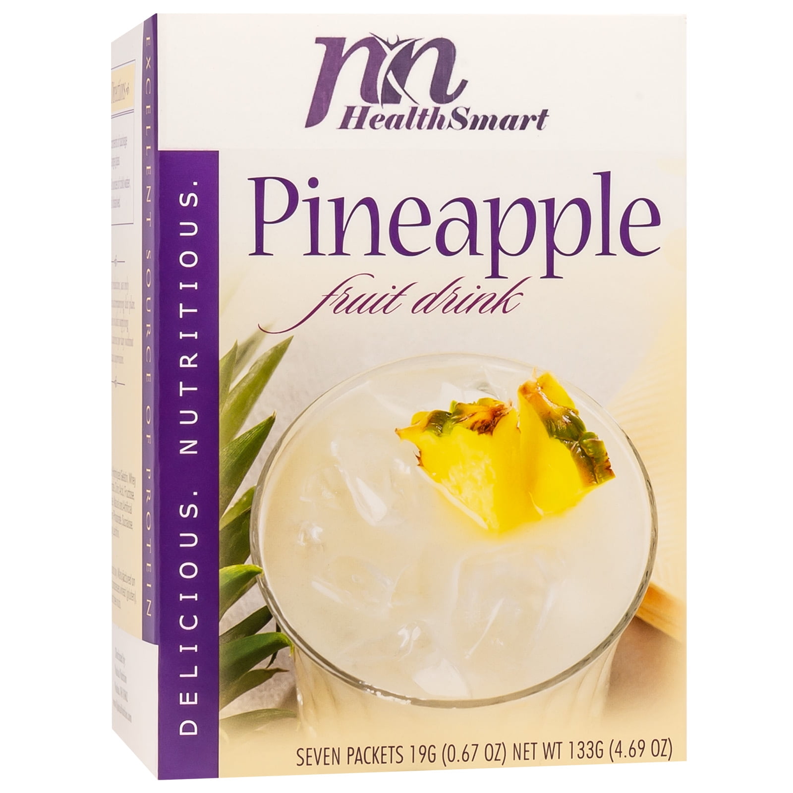 HealthSmart Cold Fruit Drink Pineapple 15g Protein Low Calorie