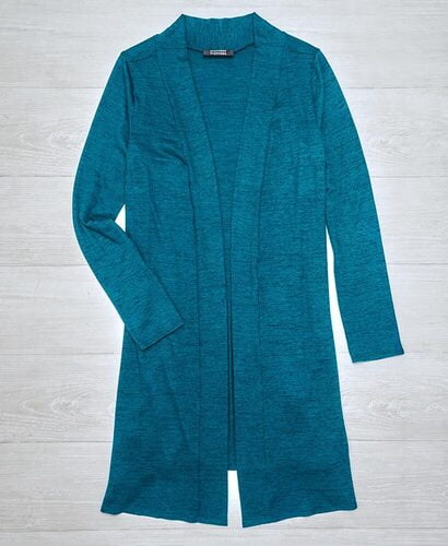 teal cardigans