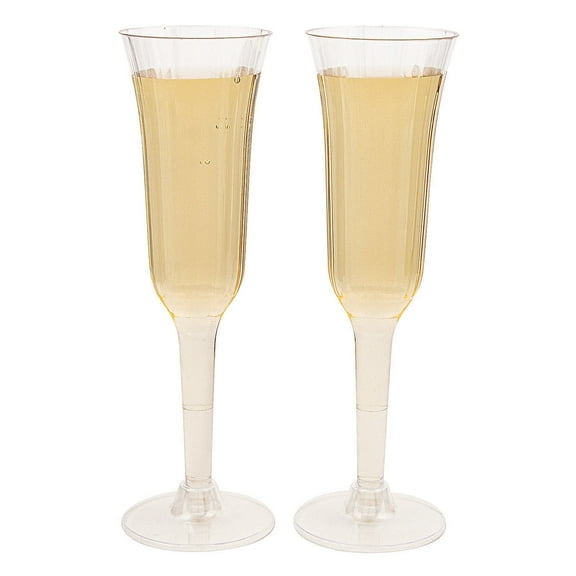 Deluxe Champ Flutes Clear 10 Pc - Party Supplies - 10 Pieces