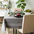 thumbnail image 3 of Gray French Chambray Tablecloth 60x84, 3 of 6