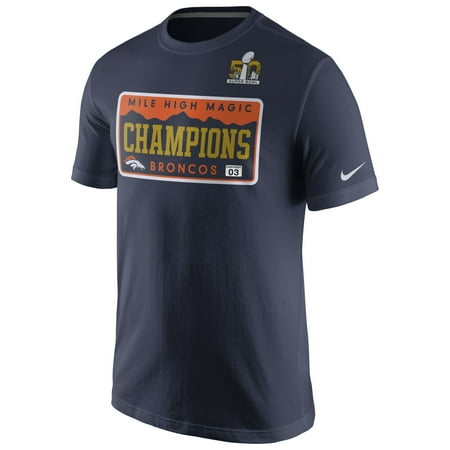 - Denver Broncos Nike Super Bowl 50 Champions Celebration Local T-Shirt - Navy