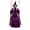 Purple, variant on Decorr 71 Inch Hanging Swing Witch Halloween Decor, Glowing Eyes Animated Outdoor Witch Prop with Orange Spider Web Skirt, Hallowen Yard Decorarions, Spooky Haunted House Front Porch Decorations