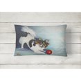 thumbnail image 2 of Carolines Treasures MH1054PW1216 Papillon Play Ball Canvas Fabric Decorative Pillow, 12H x16W, multicolor, 2 of 3