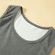 thumbnail image 5 of Ropa interior térmica para mujer, otoño e invierno, camiseta térmica de tirantes con cuello redondo y forro polar suave, sin mangas, de poliéster., 5 of 9