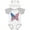White & Heather w/ Ears, variant on Inktastic Patriotic Butterfly Girls Baby Bodysuit