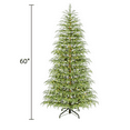 thumbnail image 4 of ValHome 5FT Pre-Lit Artificial Cypress Christmas Tree Christmas Decorations Indoor Outdoor - 200 Warm White LED Lights with Hinged Sections & Sturdy Metal Base - Realistic Indoor Holiday Décor Tree, 4 of 6