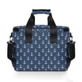 thumbnail image 7 of FORMRS Insulated Cooler Bag 24 Cans Capacity Soft Leakproof Lunch Box with Side Pockets, Navy Blue Anchors Pattern, 7 of 7