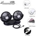 thumbnail image 5 of Ventilador USB Mini Ventilador de doble cabezal Rotación de 360° Ventilador portátil de 3 velocidades Adecuado para automóvil/mesa/escritorio/camping/pesca, etc., 5 of 5