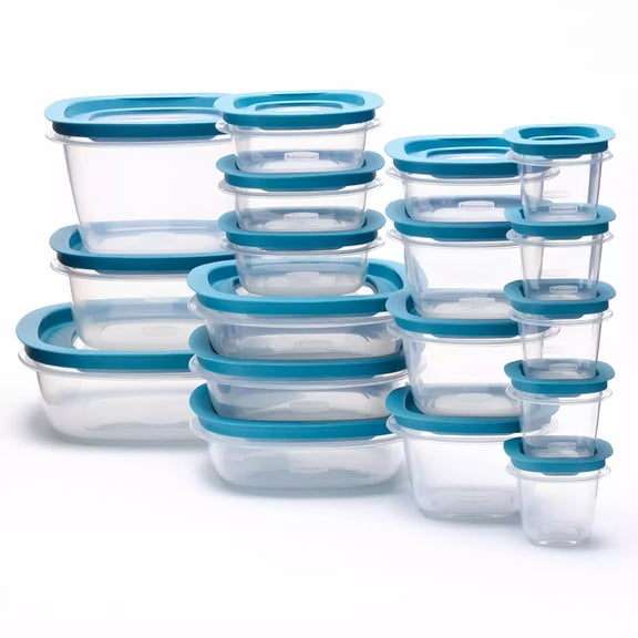 Rubbermaid Flex & Seal Clear Food Storage Container with Airtight Lids, 36 Piece Set