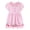 Pink(Flower), variant on HWJAD Summer Cotton Dress for Toddler Girls Cherry Applique Short Sleeve Kids Girl A-line Casual Play Dresses
