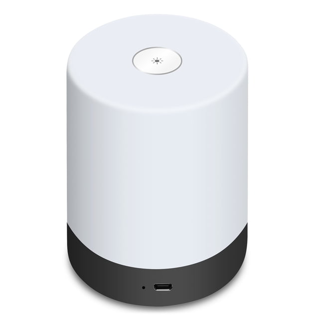 Mistaha V1 Veilleuse à DEL USB Rechargeable Couleur RVB et Éclairage Blanc Chaud Commande Tactile