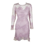 Nanette Lepore Purple Long-Sleeve Lace Illusion Sheath Dress 2