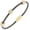 Silver/Black, variant on Fashion Alloy Black Yellow Gold-Tone White CZ Twisted Cable Bangle Bracelet