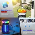 thumbnail image 2 of Solar Bug Zapper Outdoor with Flame & RGB Light, Aenkyo Electric Mosquito Killer Lamp with Solar & USB-C Charging, Up to 2,100 Sq. Ft. Coverage for Patio, Garden, Backyard, 2 of 7