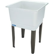 Mustee UtilaTub 20-Gallon Floor-Mount Laundry/Utility Tub, Sinks 33 X 23 X 25 IN., White