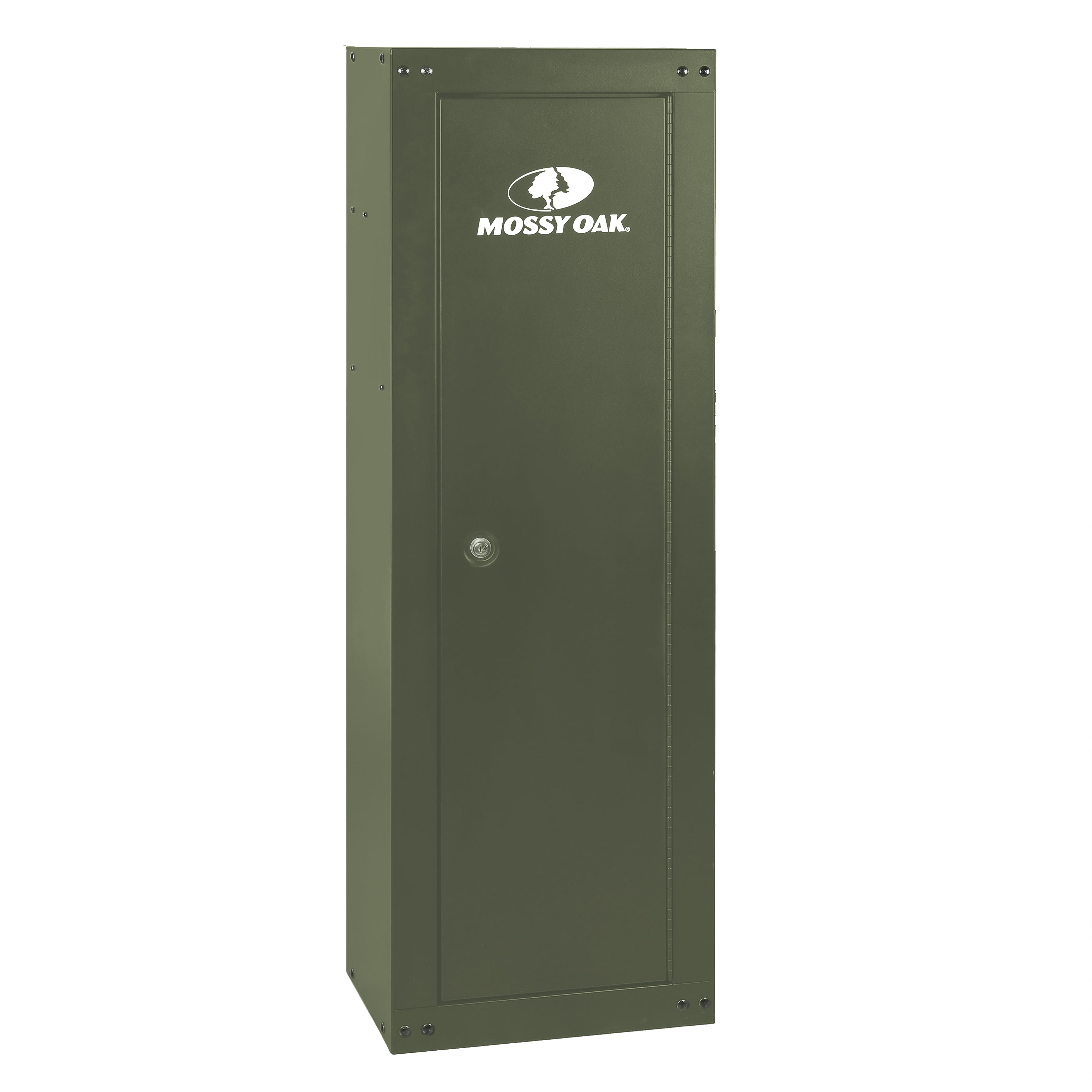 Mossy Oak Gun Security Cabinet, 8 Gun Capacity, Rifle Safe, Key Lock, Barrel Rests, Green, 1 Unit
