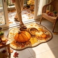 thumbnail image 2 of SLYNSHome Autumn Floor Mat, Cozy Pumpkin Basket Non-Slip Bath Rug, Soft Washable Seasonal Shaped Carpet Roll Packed For Bathroom Living Room Entryway Indoor Decor, 2 of 7