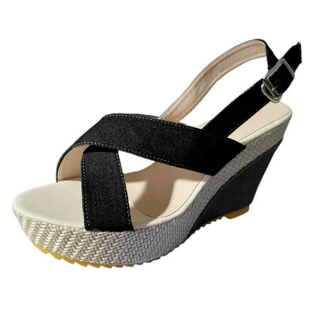 

PEASKJP Summer Sandals for Women Dressy Women s Wide Width Flat Slides Sandals Strapy Flip Flop Thong Sandal Casual Comfortable Summer Shoes for Women (Black 7)