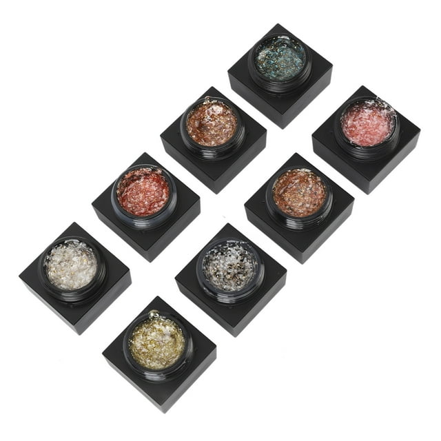 Esmalte de gel con cáscara de de uñas, 8 colores, remojo brillante y brillante, esmalte de gel uv exquisito brillo seguro para principal para salón de uñas