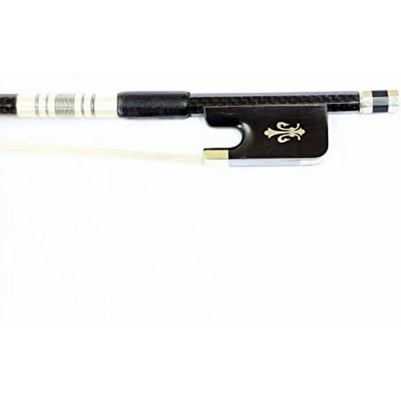 Braided Carbon Fiber Cello Bow 4/4, Ebony Frog, Natural Horse Hair