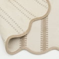 thumbnail image 5 of Mainstays by Becky G. & Alejandra Polyester Scallop Layering Rug, Papyrus Beige Stripe, 24" x 36", 5 of 11