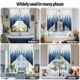 thumbnail image 6 of Navy Blue Swag Valances for Windows 2 Pack Forest Nature Woodland Tree Misty Forest Silhouette Landscape Swag Kitchen Curtains 36 Inches Long Short Window Drapes for Kitchen Bathroom 36"x36", 6 of 8