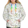 thumbnail image 3 of KLL Aerial Flora for Womens Pullover Hoodie with Pocket Hooded Long Sleeve Shirts Sweatshirt for Women-Medium, 3 of 7