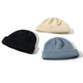 thumbnail image 7 of Walbest Men Women Winter Solid Color Knitted Beanie Cap Warm Woolen Street Wear Dome Cap Outdoor Hat, 7 of 7