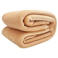 thumbnail image 4 of PBPBOX 1Pc Coral Fleece Flannel Blanket in Khaki with No Lint and Fade Resistant Fabric, 4 of 8
