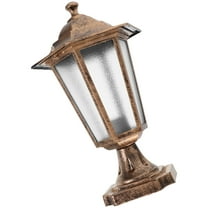 WORGEOUS Pole Light Outdoor Outdoor Post Lamp European Hexagonal Column Light Waterproof Vintage Patio Lantern For Pathway Fence Gate Garden Enhances Home Security