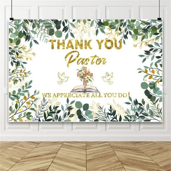 Pastor Appreciation Decorations Pastor Appreciation Backdrop Thank You Pastor Decorations We Appreciate All You Do Bible Cross God Bless Communion Party Decorations Supplies