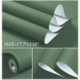 thumbnail image 2 of Dimoon Papel pintado verde de 118 x 17,7 pulgadas, papel de contacto, papel de pared autoadhesivo moderno, extraíble, apto para inquilinos, con textura de color sólido, rollo de vinilo para gabinete (, 2 of 9
