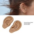 thumbnail image 3 of HUGFEGWE Silicone Ear Model Ear Nose Mouth Body Part Kit 3D Display Prop Teaching Tool for Piercing Practice (Deep Skin Color) CJ25311-12439, 3 of 9