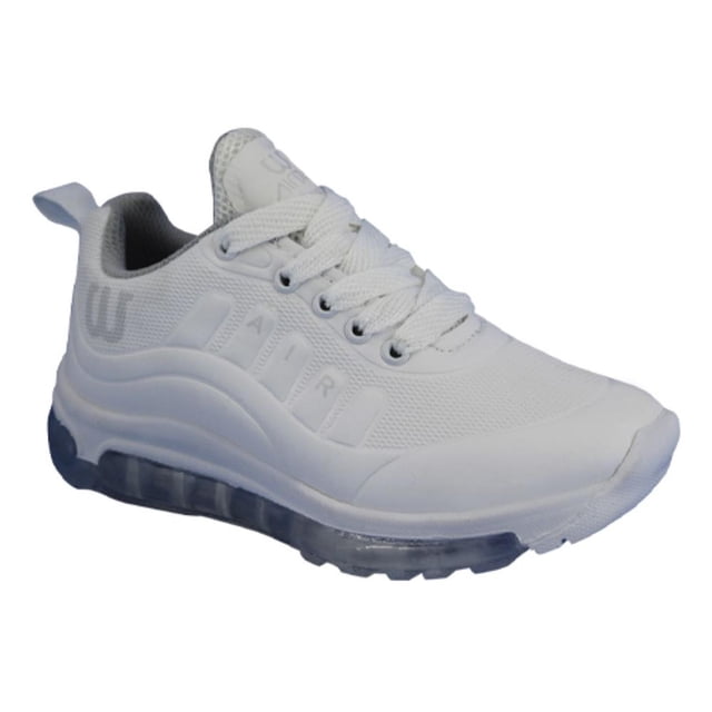 Tenis Niño Wisdom Deportivo Escolar blanco 18.5