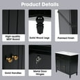 thumbnail image 5 of 36" Bathroom Vanity with Sink Combo, Vintage Bathroom Cabinet with 4 Draewrs and 2 Doors, Solid Wood Frame Storage Cabinet for Home, Black, 5 of 7