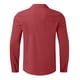thumbnail image 4 of Ceisia Men's Relaxed Fit Linen Blend Stand Collar Shirt, Solid Color Long Sleeve Casual Button-Up Top Gifts, 4 of 6