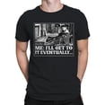 thumbnail image 2 of Procrastination Humor: Chaplin Style Men's T-shirt, 2 of 3