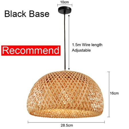 

CHNGSNG Timeless and Elegant Classic Handmade Bamboo Lustre Weaving Chandelier Pendant Light Fixture - Beautiful and Stylish Ceiling Hanging Lamp Decor for Living Room and Bedroom - Uniqu