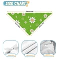 thumbnail image 6 of Dog Bandana 1 Pack,Green Daisy Flower Orange Centers Pattern Bandanas for Dogs,Cat Bandana,Small/ Large Dog Bandana 2 Size,Dog Bandanas Girl Boy, 6 of 6
