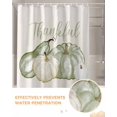 thumbnail image 6 of Fall Thanksgiving Sage Green Pumpkin Shower Curtain Set ，Waterproof Fabric Shower Curtains Shower Curtains for Bathroom,Bathroom Decor 72"x72", 6 of 7