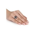 thumbnail image 2 of 1.41 Carat (Ctw) Black & White Diamond Halo Ring in Sterling Silver for Women, 2 of 6