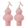 thumbnail image 2 of 2 tapones de corcho reutilizables con forma de calabaza para botellas de champán. Rosado, 2 of 9