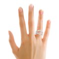 thumbnail image 6 of CARATS FOR YOU 0.45 Cttw White Natural Diamond Milgrain Edge Curved Wedding Bands for Women Ring Enhancer Guard for Engagement Rings In 10K White Gold (Color : I-J, Clarity : I2-I3), Ring Size-12, 6 of 7