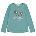 thumbnail image 3 of Girls Long Sleeve Fall Graphic Tops, School & Sports Tees, 4 Pack Multiple Pattern Tshirts, NILE ,10/12, 3 of 5