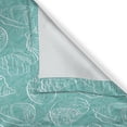 thumbnail image 5 of Ambesonne Sea Shells Grommet Curtain, Doodle Marine Lines, 50" x 72", Seafoam White, 5 of 6