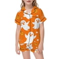 thumbnail image 5 of Ruiwill Halloween Girls Pjs Size 2-3 Years Fall Comfy Short Sleeve Halloween Girls Sleepwear Set, 5 of 5